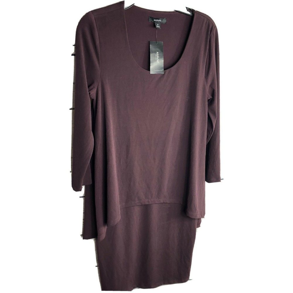 Alfani Women’s Long Sleeve Tiered Stretch‎ Dress 2 Petite